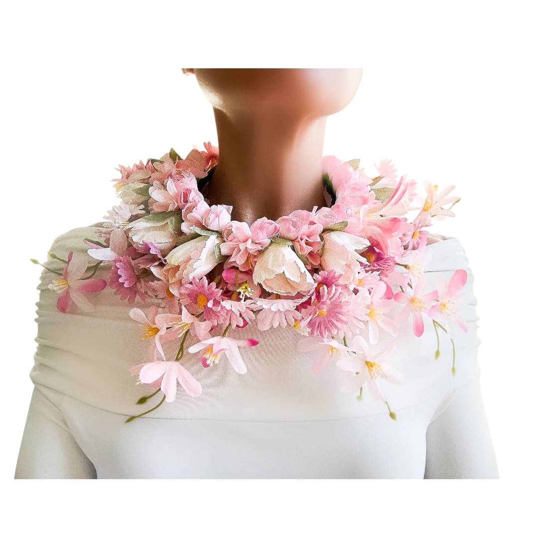 COLLANA GIROCOLLO FIORI BIG