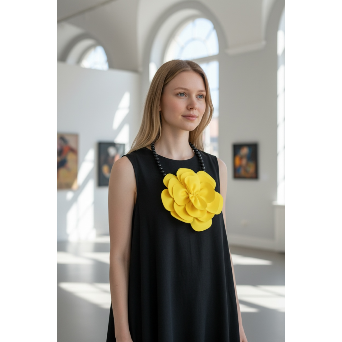 COLLANA FIORE GIALLO