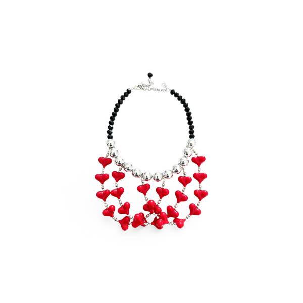 COLLANA CUORI A FILO