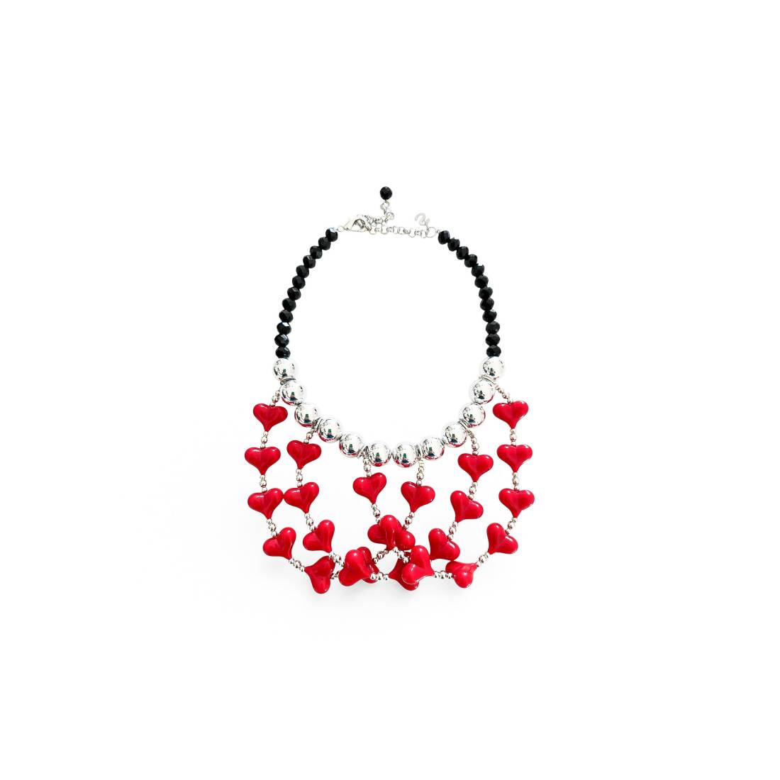 COLLANA CUORI A FILO