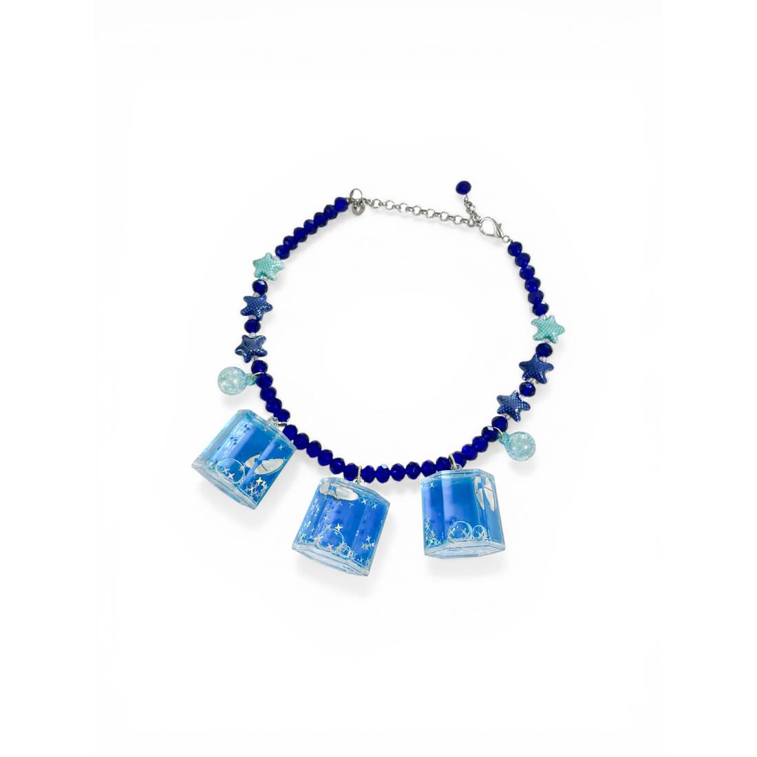 COLLANA BARCHETTA BLU ACQUA