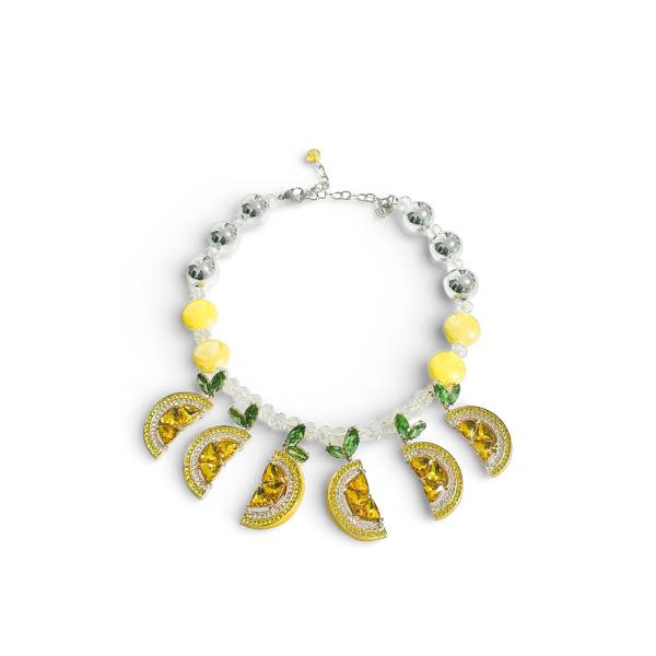 COLLANA MEZZI LIMONI CRISTALLO