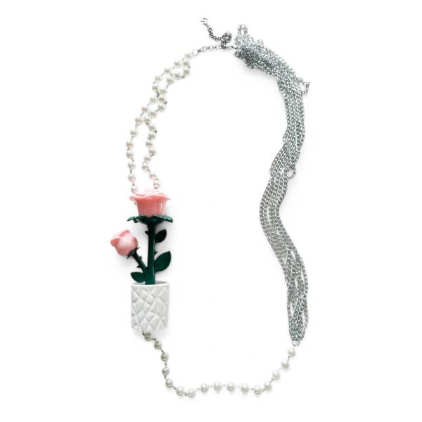COLLANA ROSA LUMINOSA