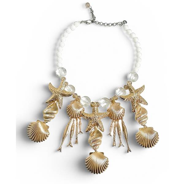 COLLANA STELLE E CONCHILIE ORO