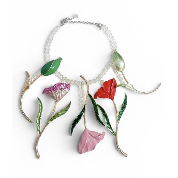 COLLANA FIORI SMALTO