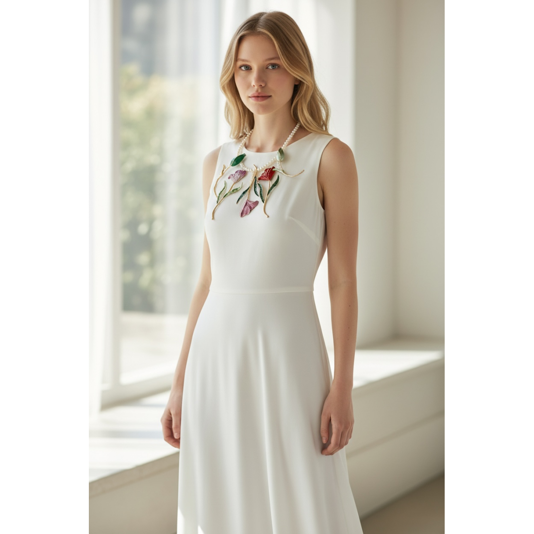 COLLANA FIORI SMALTO
