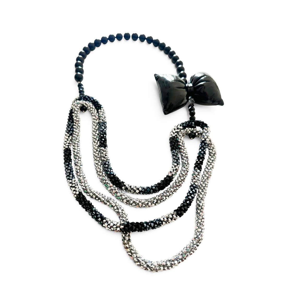 COLLANA FIOCCO VERNICE BLACK