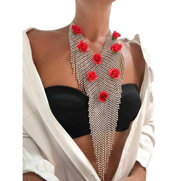COLLANA CRISTALLI CASCATA E... 2