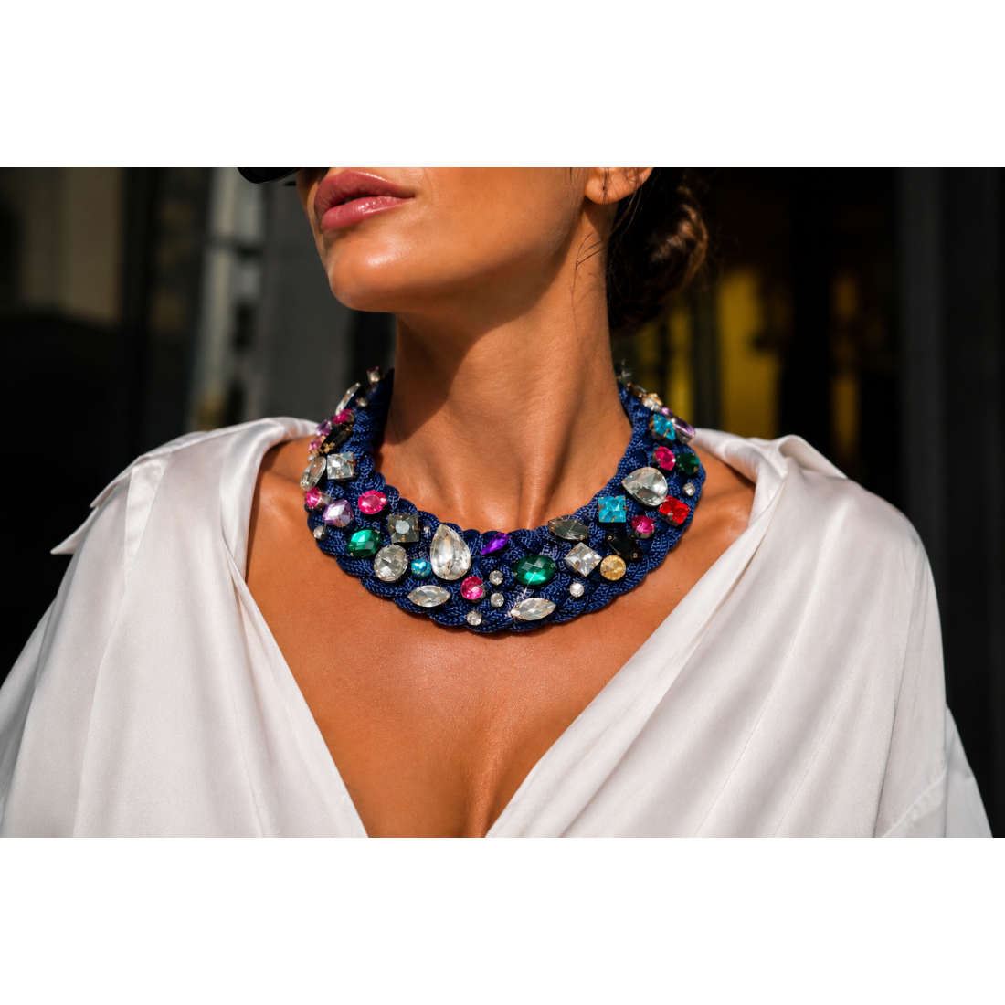 COLLANA GIROCOLLO GEMME CRISTALLO