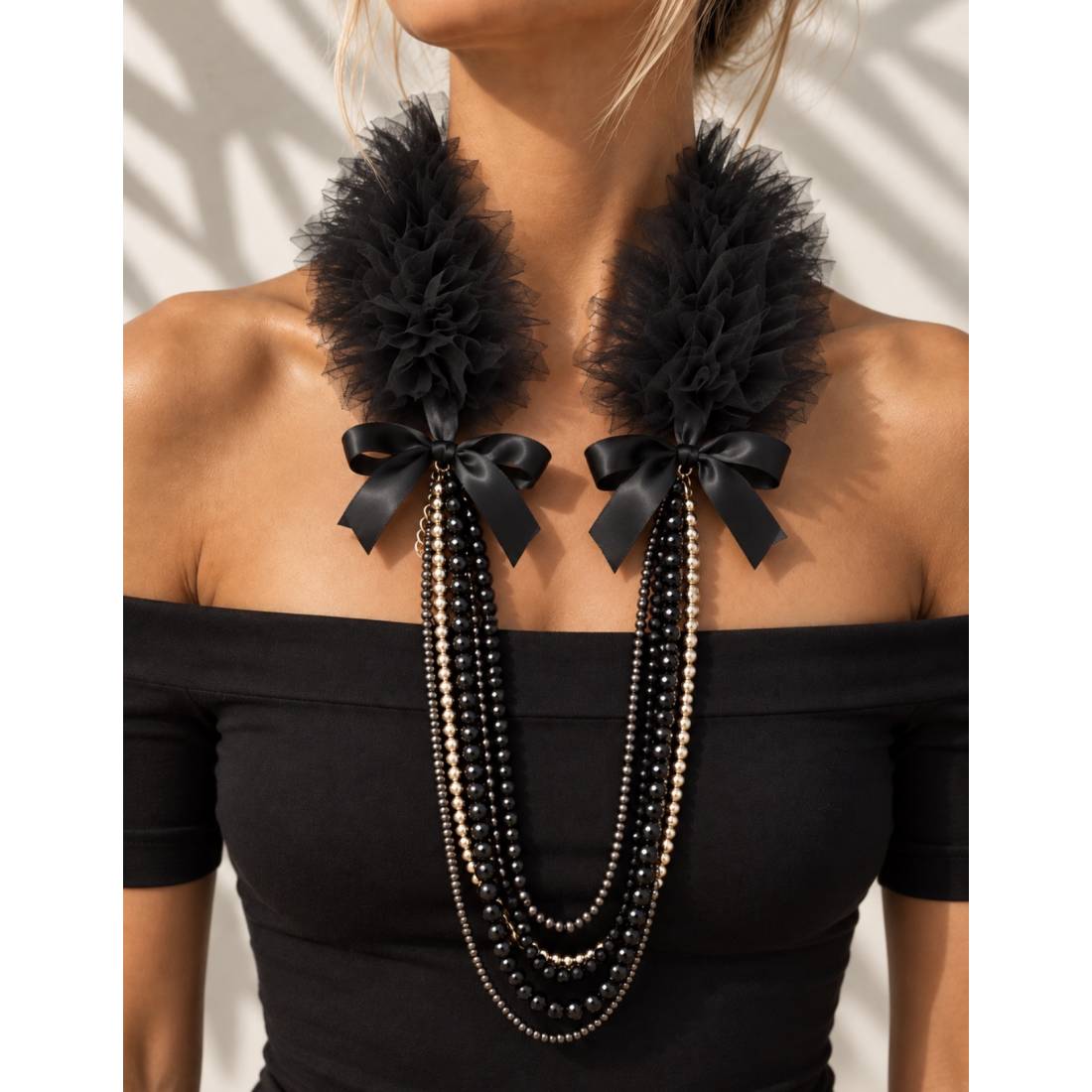 COLLANA TULLE BLACK