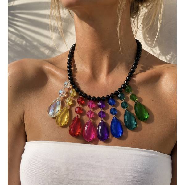 COLLANA GOCCIA CRISTAL COLOR 2