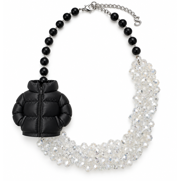 COLLANA PIUMINO NERO