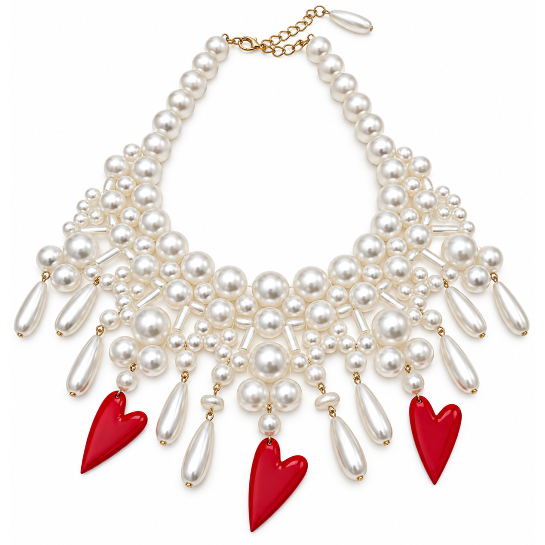 COLLANA CUORI SMALTO