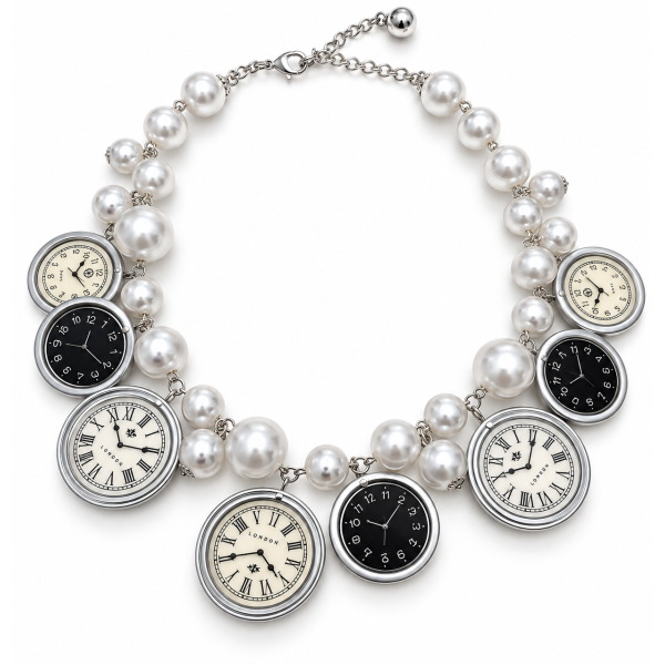 COLLANA OROLOGI BLACK AND...