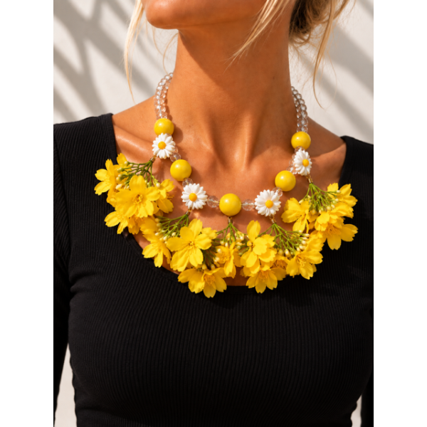 COLLANA FIORI GIALLI
