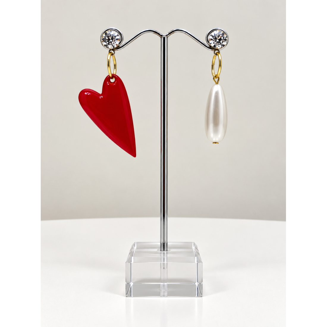 ORECCHINI CUORE SMALTO