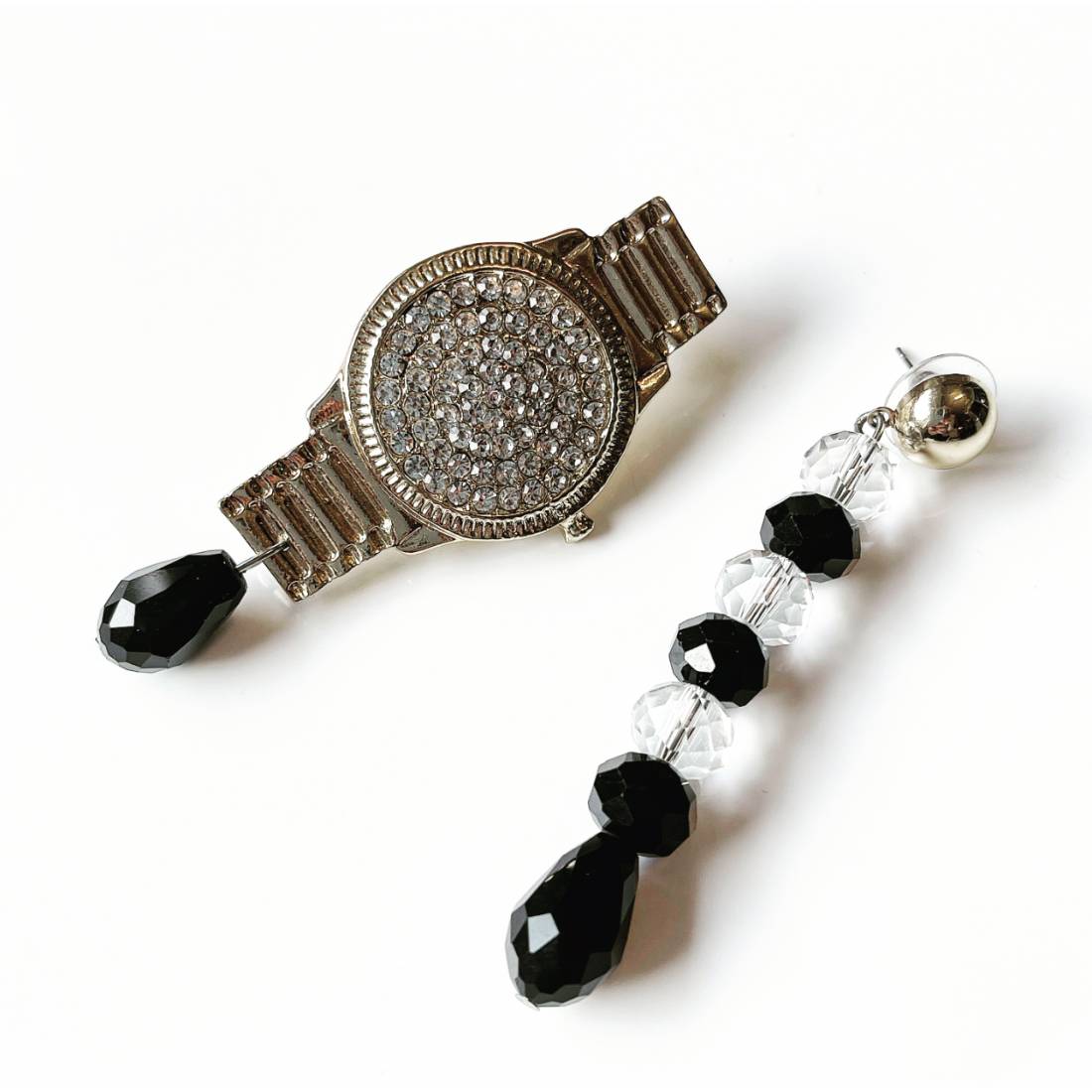 ORECCHINI OROLOGIO CRYSTAL