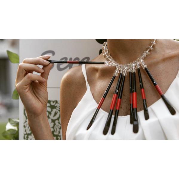 COLLANA PENNELLI BLACK/RED 2