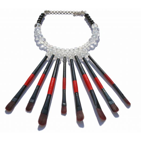 COLLANA PENNELLI BLACK/RED