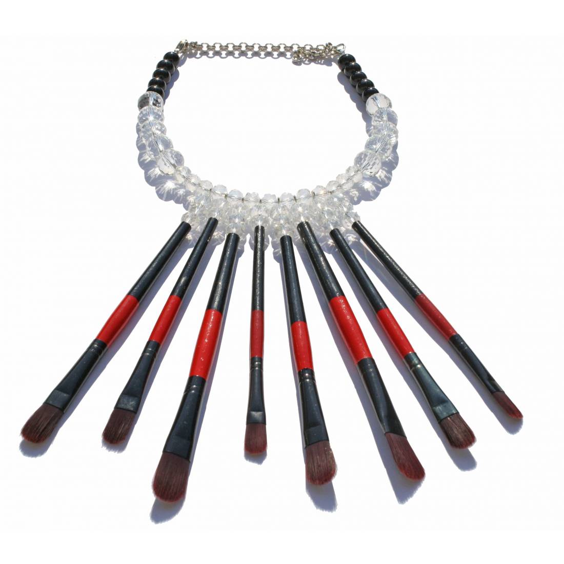 COLLANA PENNELLI BLACK/RED