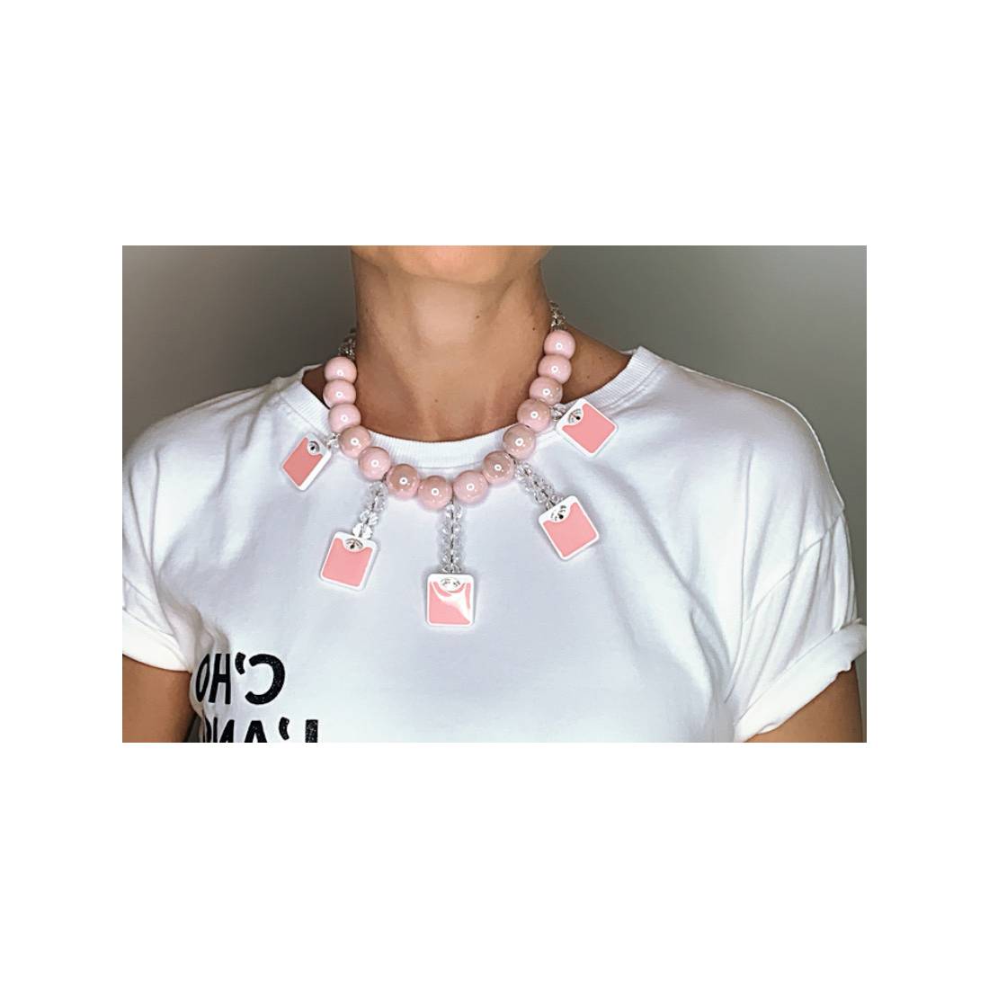 COLLANA BILANCIA ROSA
