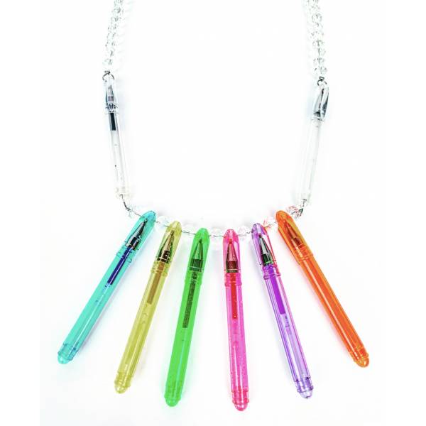 COLLANA PENNE TRASPARENTI