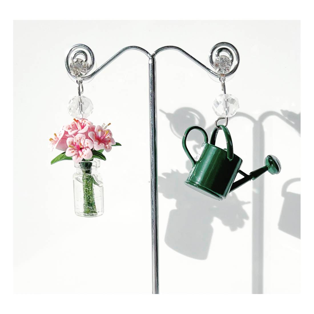 ORECCHINI BOUQUET ROSA ACQUA