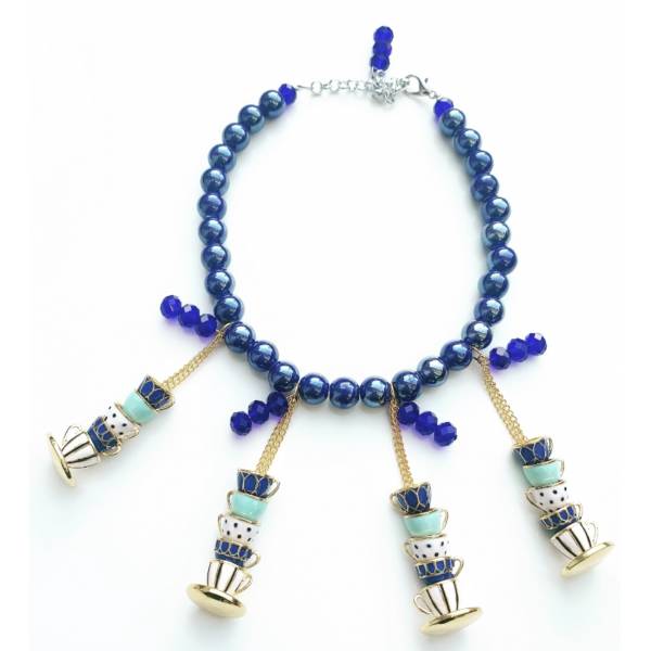 COLLANA TAZZINE BLU