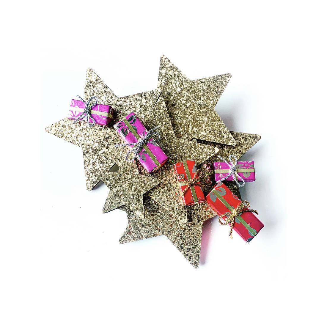 SPILLA NATALE STELLE E PACCHETTI