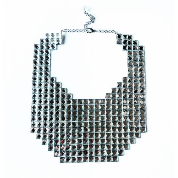 COLLANA QUADRATINI CRISTALLO