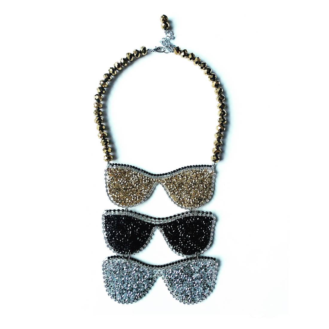 COLLANA TRIS OCCHIALI CRYSTAL