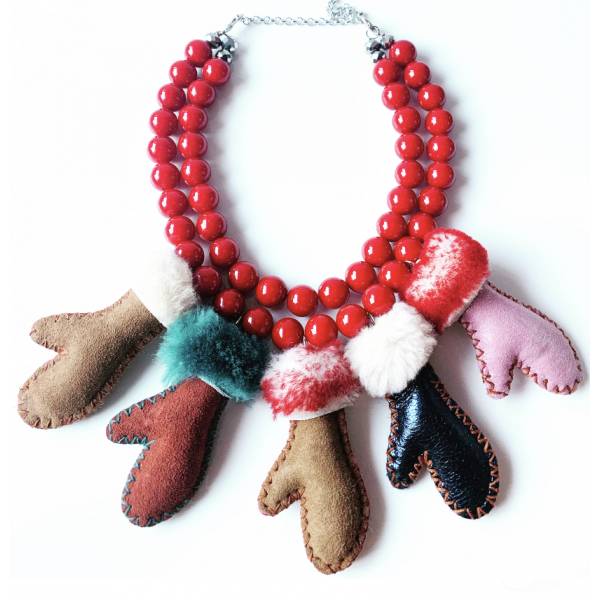 COLLANA MOFFOLE ROSSA