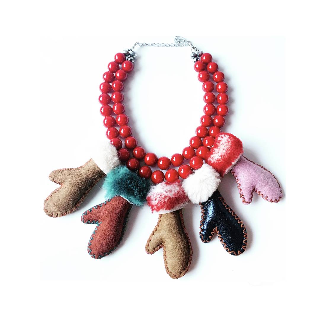 COLLANA MOFFOLE ROSSA