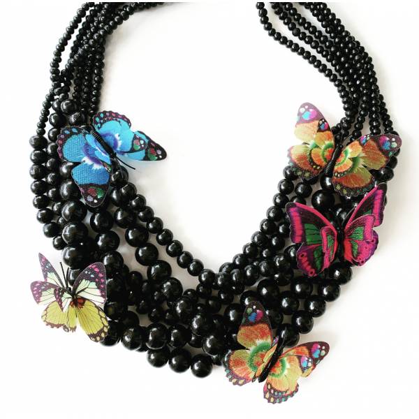COLLANA FARFALLA MULTI FILO...