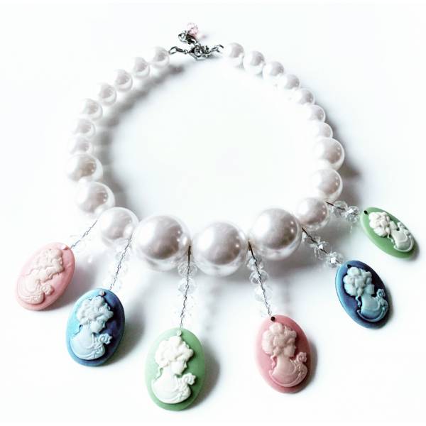COLLANA CAMMEI ROSA