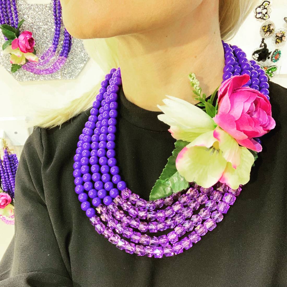 COLLANA VIOLA BOUQUET