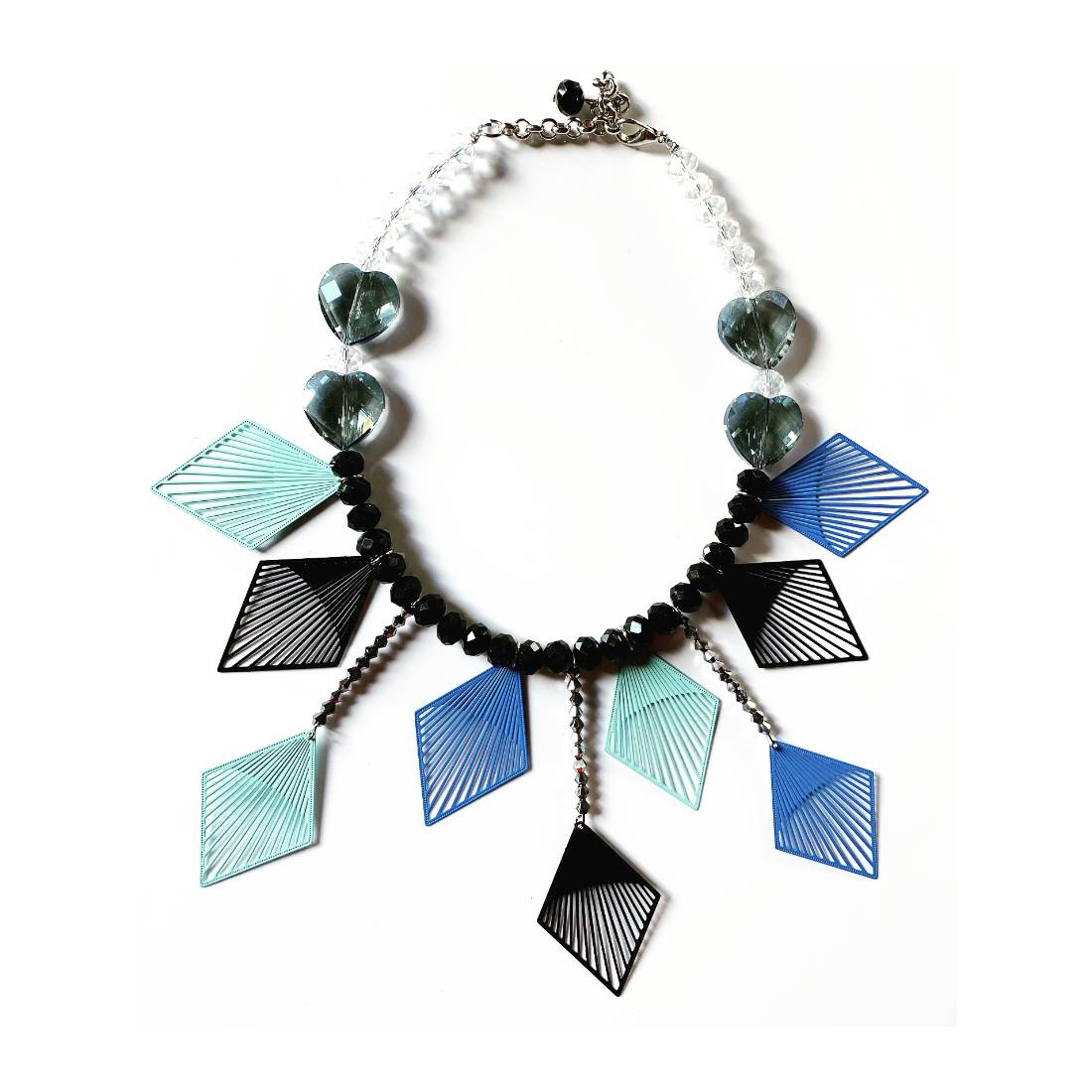 COLLANA ROMBI BLU