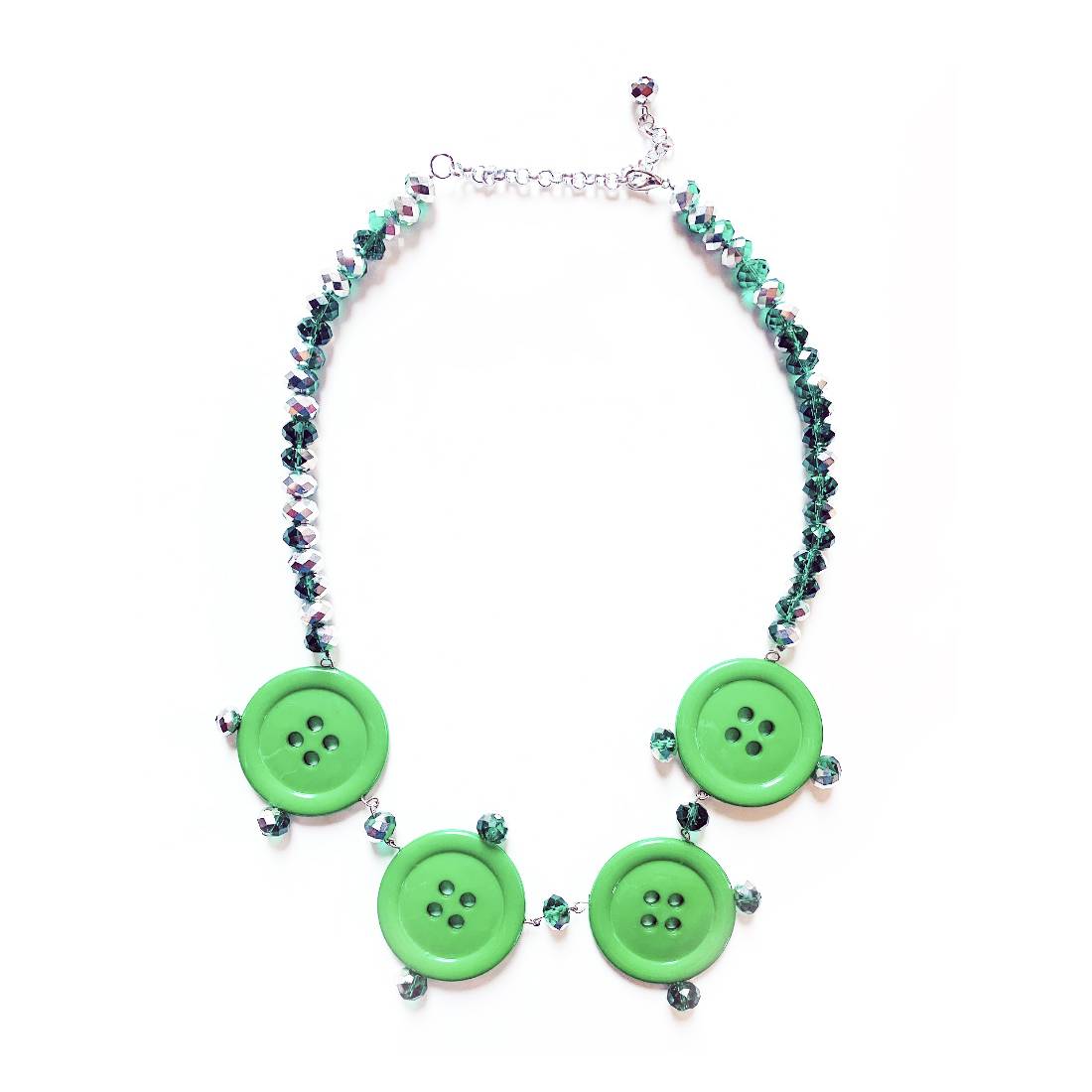 COLLANA BOTTONI VERDI