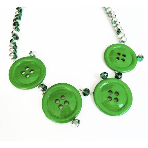 COLLANA BOTTONI VERDI 2
