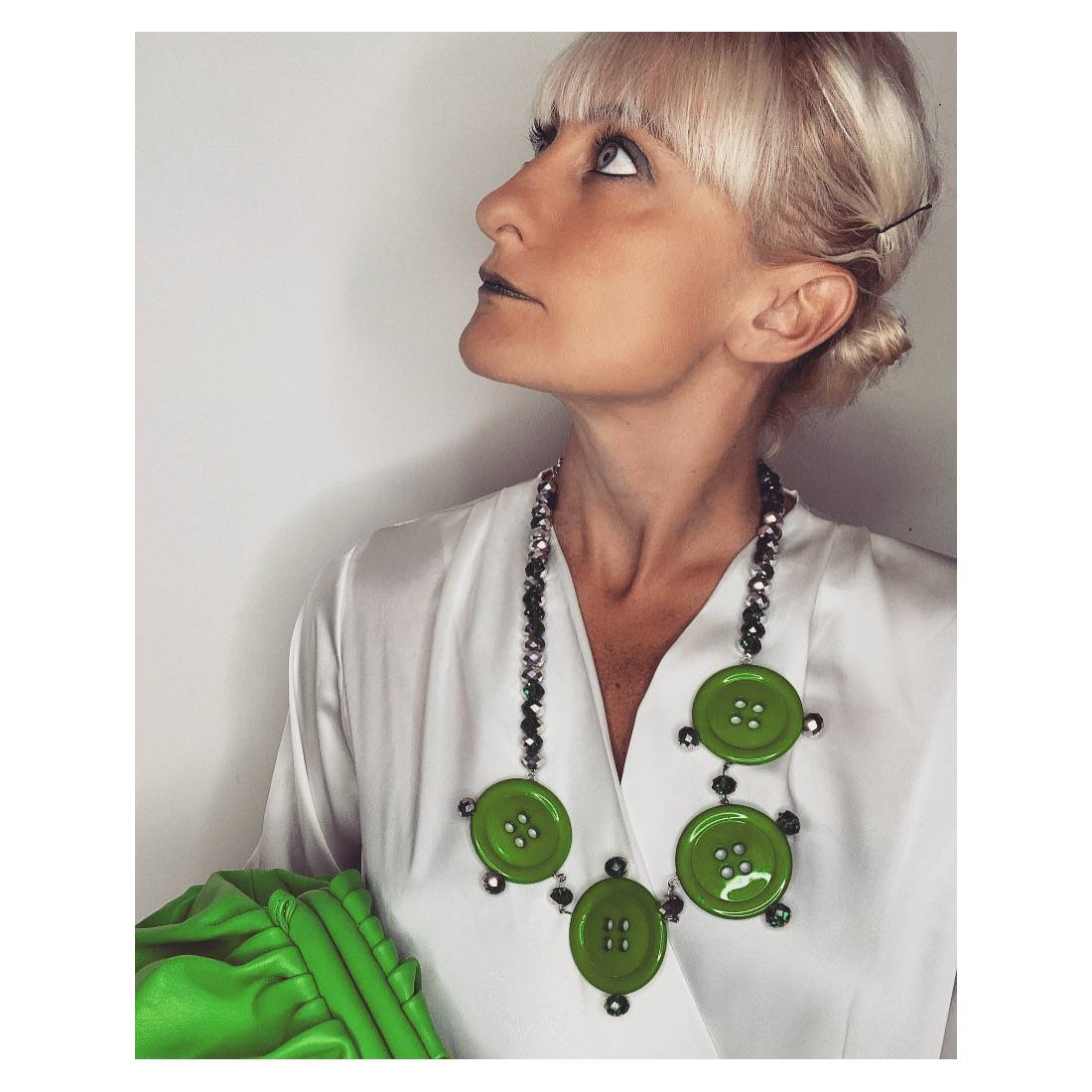COLLANA BOTTONI VERDI