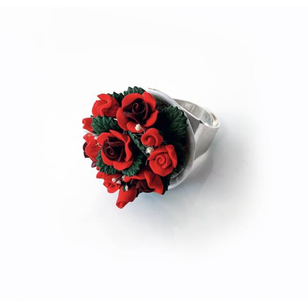 ANELLO BOUQUET ROSSO