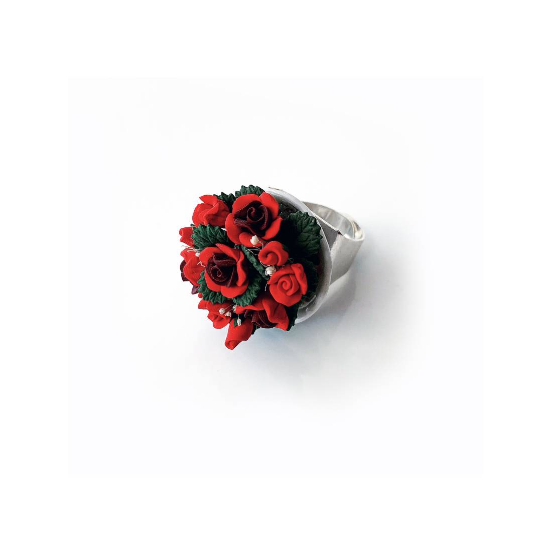 ANELLO BOUQUET ROSSO