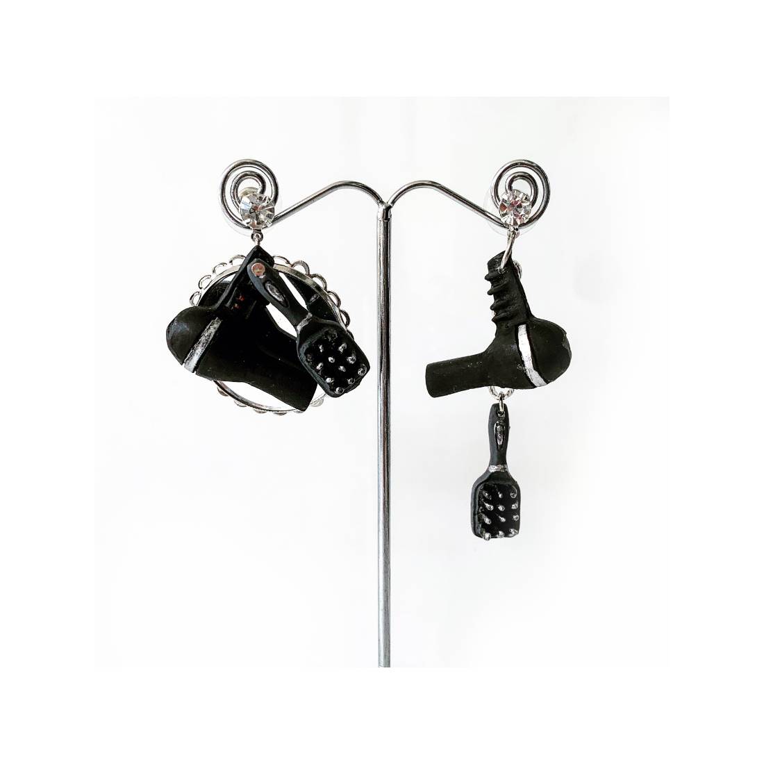 ORECCHINI PHON E SPAZZOLA BLACK