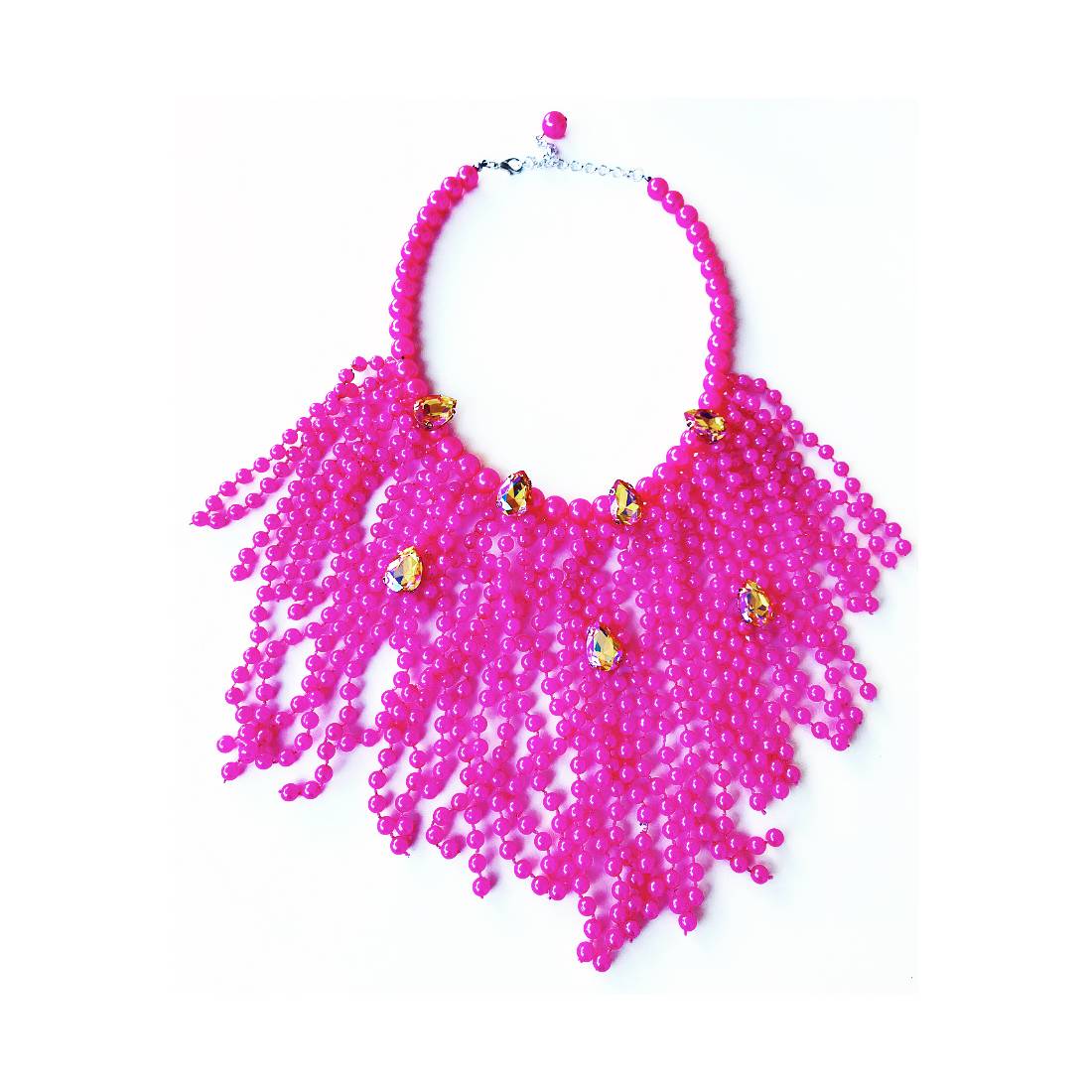 COLLANA FRANGE FUCSIA
