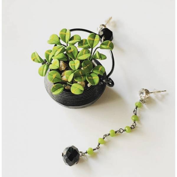 ORECCHINI PIANTINA GREEN ZEN