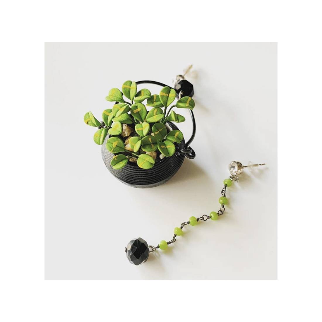 ORECCHINI PIANTINA GREEN ZEN