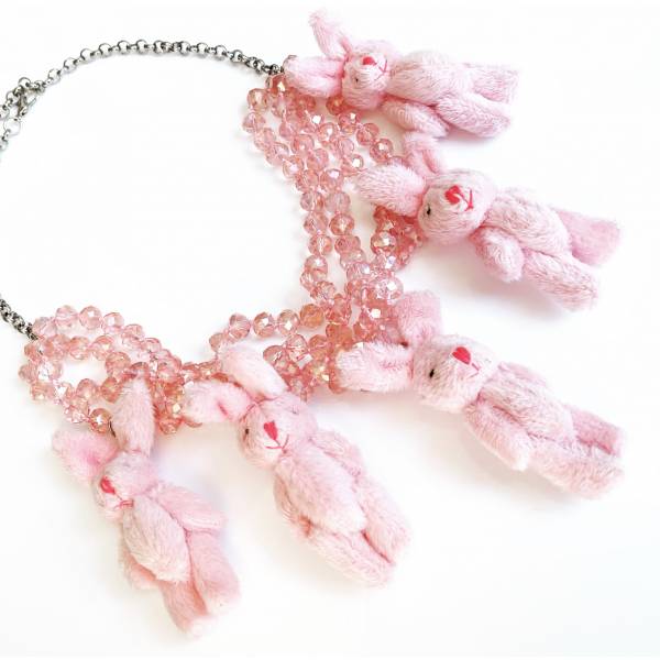 COLLANA CONIGLIETTI ROSA 2