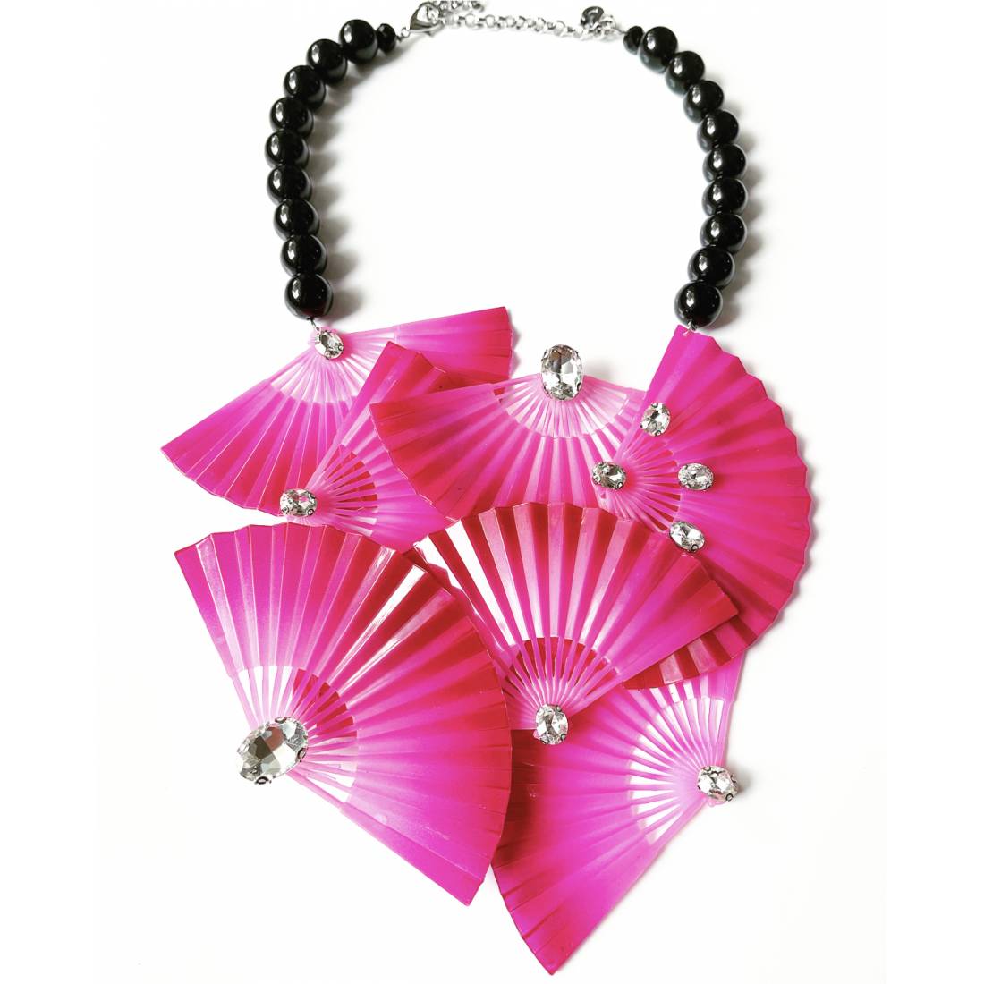 COLLANA VENTAGLI FUCSIA