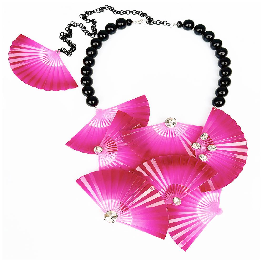 COLLANA VENTAGLI FUCSIA