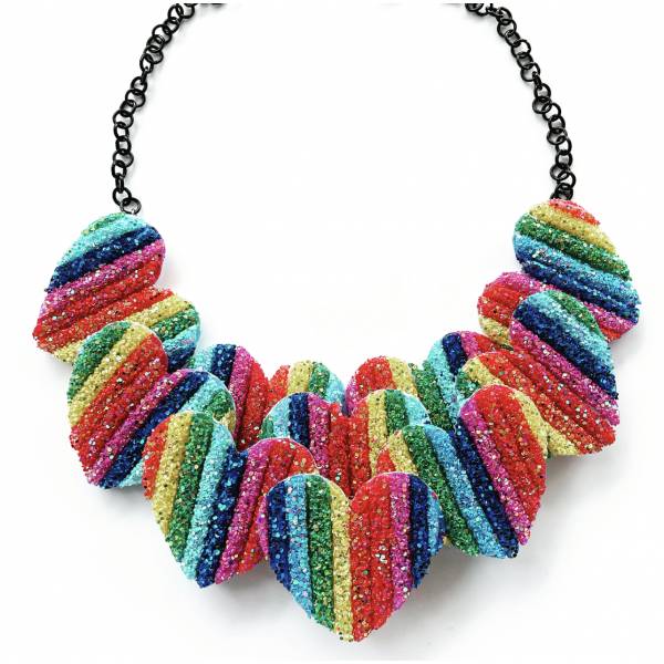 COLLANA CUORI ARCOBALENO